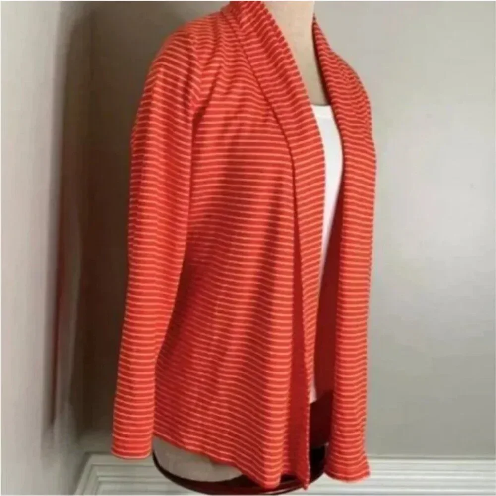 L.L. Bean Women's Striped Shawl Collar Open Front Cardigan Size SP